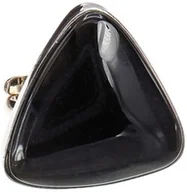 Pierścionki - Onyks Czarny Duży Pierścionek Srebro R10-27 Certyfikat - miniaturka - grafika 1