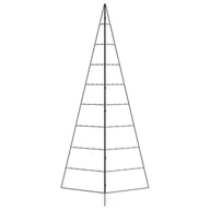 Choinki - vidaXL Metalowa choinka świąteczna, do dekoracji, czarna, 210 cm - miniaturka - grafika 1