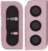 Części serwisowe do telefonów - SZYBKA OCZKO APARATU + RAMKA DO SAMSUNG S21 PINK - miniaturka - grafika 1