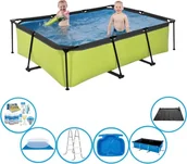 Baseny ogrodowe - EXIT Basen Lime - Stelaż do basenu 220x150x60 cm - Zestaw letni - miniaturka - grafika 1