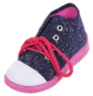 Kapcie damskie - Granatowo-srebrne trampeczki, kapcie LEMIGO 24 EU - miniaturka - grafika 1