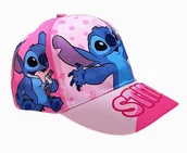 Czapki damskie - Różowa czapka z daszkiem Disney Stitch - 52 cm - miniaturka - grafika 1