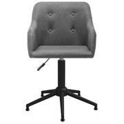 Fotele i krzesła biurowe - vidaXL Obrotowe krzesło biurowe, jasnoszare, tapicerowane tkaniną - miniaturka - grafika 1