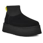 Botki damskie - UGG Botki Śniegowce W Classic Mini Dipper Black-39 - miniaturka - grafika 1