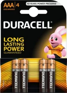 Duracell baterie alkaliczne paluszki mini AAA LR03 1,5V 4szt 5000394077164 - Baterie i akcesoria - miniaturka - grafika 2
