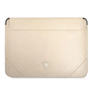 Guess Sleeve GUCS16PSATLE 16" beżowy /beige Saffiano Triangle Logo GUE001828-0 - Torby na laptopy - miniaturka - grafika 2