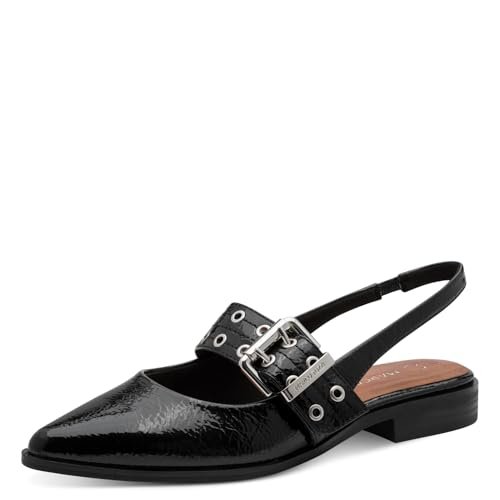 Marco Tozzi Damskie czółenka 2-29428-46, Black Patent, 41 EU