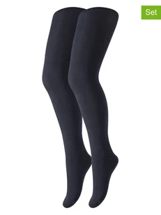 s.Oliver Rajstopy (2 pary) w kolorze granatowym - Rajstopy dziecięce - miniaturka - grafika 1