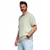 Koszulki męskie - Koszulka męska o waflowej strukturze - pistacjowa V4 OM-TSCT-0197 r. S - miniaturka - grafika 1