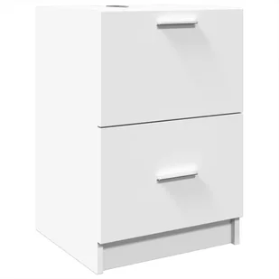 vidaXL Szafka pod umywalkę, biała 40x37x59 cm, materiał drewnopochodny - Szafki łazienkowe - miniaturka - grafika 1