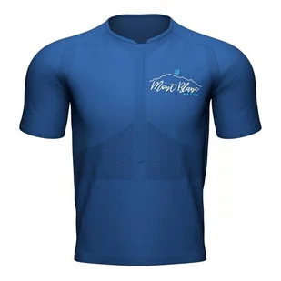 COMPRESSPORT Koszulka biegowa TRAIL HALF-ZIP FITTED SS TOP MONT BLANC 2022 blue - Koszulki sportowe męskie - miniaturka - grafika 1