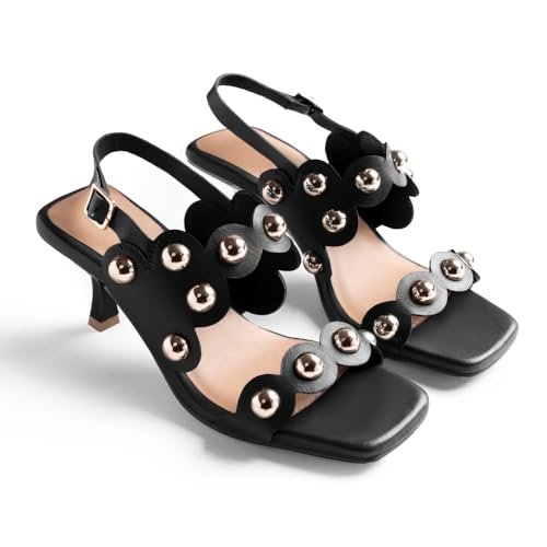GIOSEPPO Damski pasek Kakuma T-Strap, czarny/biały, 6,5 UK