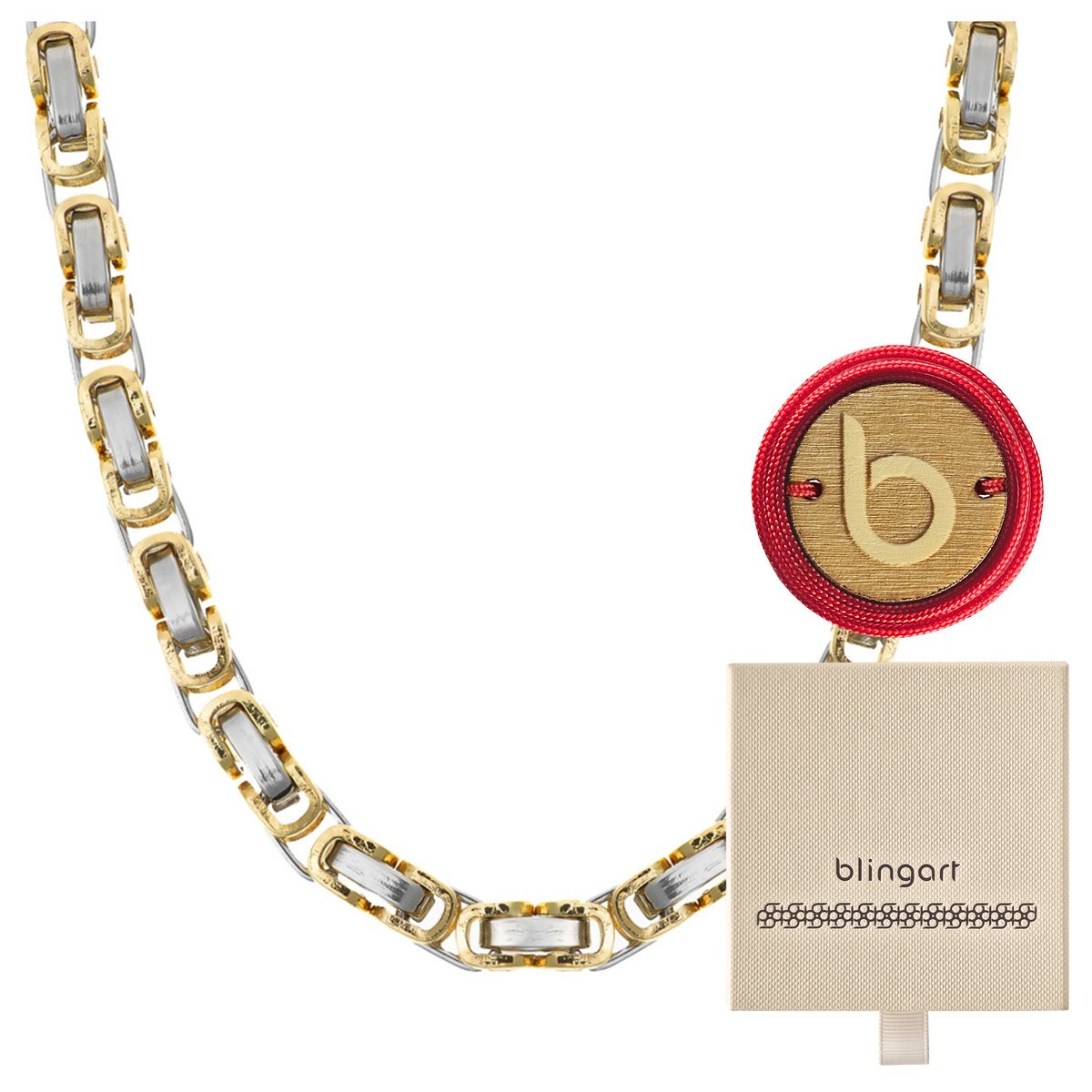 Łańcuszek MĘSKI splot KRÓLEWSKI 67g pozłacany STAL