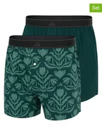 Majtki męskie - adidas Bokserki (2 pary) w kolorze zielonym - miniaturka - grafika 1