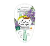 Maszynki do golenia i wkłady - BIC SOLEIL ESCAPE JEDNORAZOWE MASZYNKI DO GOLENIA DLA KOBIET 3 SZTUKI - miniaturka - grafika 1