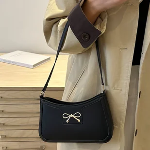 TEMU 1 szt. Elegancka torebka na ramię w stylu francuskim dla kobiet, modna torebka pod pachę z odpinanym paskiem, zapięciem na zamek błyskawiczny, - Inne - miniaturka - grafika 1