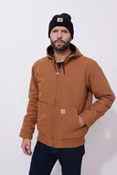 Kurtki i kamizelki sportowe męskie - Kurtka męska zimowa Carhartt Washed Duck Active Jacket brown - miniaturka - grafika 1