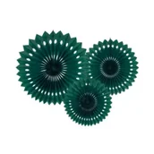 Dekoracje sali - Rozety dekoracyjne ciemne zielone 20-30cm - miniaturka - grafika 1