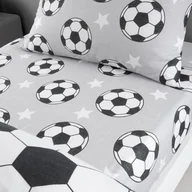 Prześcieradła dla dzieci - Flanelowe prześcieradło dziecięce jednoosobowe 90x190 cm Football Stars – Catherine Lansfield - miniaturka - grafika 1