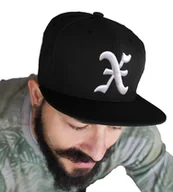 Czapki i chusty sportowe męskie - CZAPKA PROSTY DASZEK GOTYCKIE LITERY HAFT 3D X - miniaturka - grafika 1