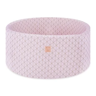 Misioo Suchy Basen 90X40 Cm Okrągły Geometryczny Różowy Bawełniany Smart - Suche baseny - miniaturka - grafika 1