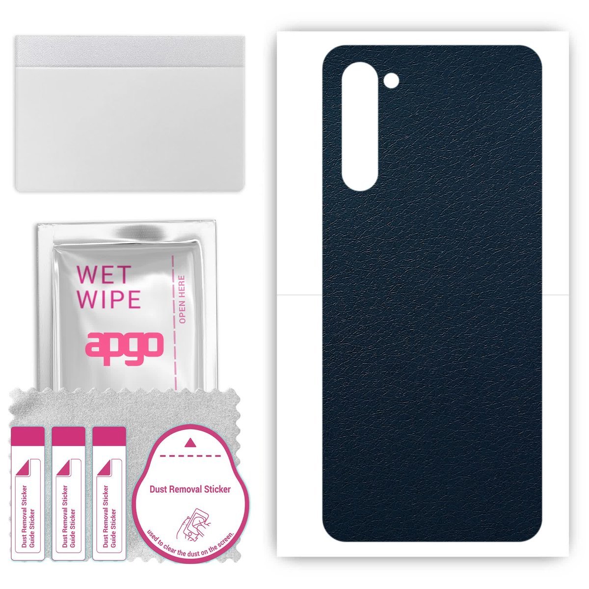 Folia naklejka skórka strukturalna na TYŁ do Oppo Find X2 Lite - Skóra Granatowa - apgo SKINS