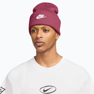Czapka zimowa Nike Peak Futura Beanie sweet beet/white WYSYŁKA W 24H 30 DNI NA ZWROT - Czapki damskie - miniaturka - grafika 1