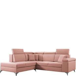 Narożnik z Funkcją Spania i Pojemnikiem Brico Lewy GIB Meble Tkanina Country 2, Chrom - Narożniki - miniaturka - grafika 1