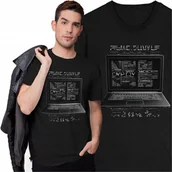 Koszulki męskie - Koszulka Dla Informatyka Programisty Kod Binarny Laptop - miniaturka - grafika 1