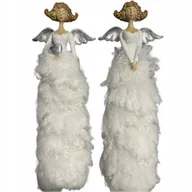 Ozdoby bożonarodzeniowe - ANIOŁ DEKORACJA ŚWIĄTECZNA FIGURKI ANIOŁÓW PARA - miniaturka - grafika 1