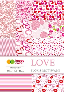 GDD Blok A4/15 z motywami Love HAPPY COLOR - Artykuły biurowe - miniaturka - grafika 2