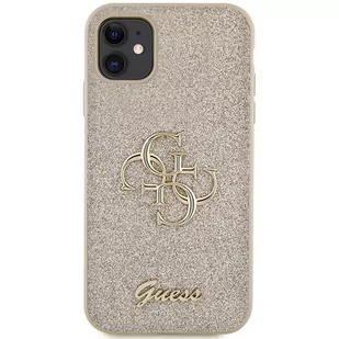 Guess GUHCN61HG4SGD iPhone 11 / Xr 6.1" złoty/gold hardcase Glitter Script Big 4G - Etui i futerały do telefonów - miniaturka - grafika 3