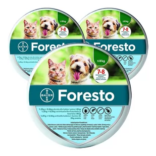 Bayer BAYER Foresto Obroża dla kotów i psów poniżej 8kg x3 53956-uniw - Artykuły przeciw pasożytom - miniaturka - grafika 1