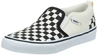 Koszulki i topy damskie - Vans Asher niski top dla chłopców, Biały Checkers Black Natural, 30 EU - miniaturka - grafika 1