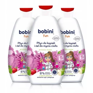Bobini Płyn do Kąpieli Żel do Mycia dla Dzieci 3x500 ml - Kosmetyki kąpielowe dla dzieci - miniaturka - grafika 1