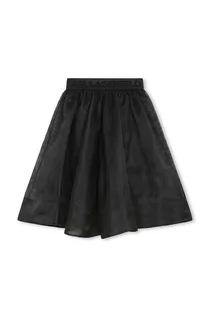 Sukienki i spódniczki dla dziewczynek - Karl Lagerfeld spódnica dziecięca kolor czarny midi rozkloszowana - grafika 1