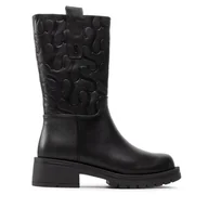 Botki damskie - Botki Simple SL-26-02-000036 Czarny - miniaturka - grafika 1