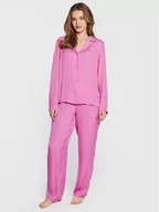 Piżamy damskie - Tommy Hilfiger Piżama UW0UW03847 Różowy Regular Fit - miniaturka - grafika 1