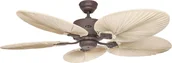 Wentylatory sufitowe - Energooszczędny wentylator sufitowy z pilotem Caribbean Dream Eco II Brown / Palm - miniaturka - grafika 1