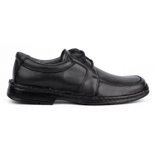 Buty męskie casual skórzane 0078W czarne - WASAK - Półbuty męskie - miniaturka - grafika 1