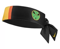 Ozdoby do włosów - Nike Uniseks – opaska na czoło dla dorosłych Dri Fit Head Tie, czarna/jednokolorowa zieleń, rozmiar uniwersalny - miniaturka - grafika 1