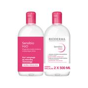 Bioderma sensibio h2o płyn micelarny do oczyszczania twarzy i zmywania makijażu 500 ml + 500 ml duopack