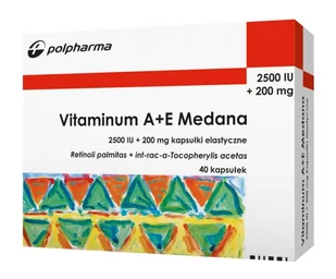 Medana Vit. A+E kaps. 2500 j.m.+0,2g 40 szt. - Serce i układ krążenia - miniaturka - grafika 1
