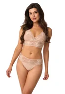 Bielizna nocna - Figi damskie z koronką kod 206 beżowe  XL - miniaturka - grafika 1