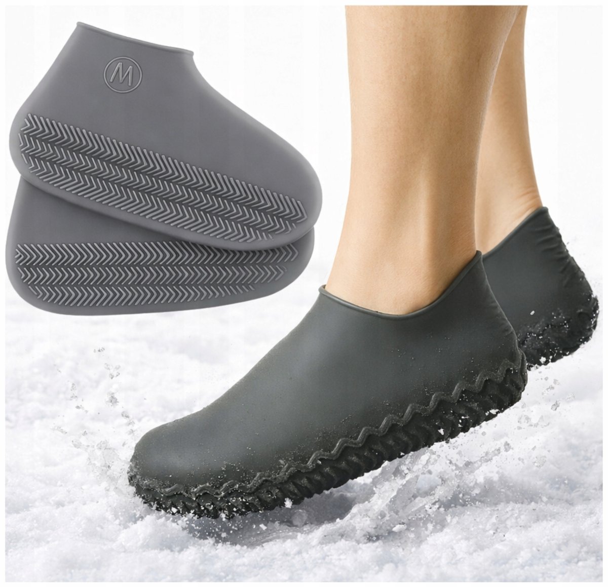 Gumowe ochraniacze na buty Lateksowe nakładki na buty Rozciągliwe ROZMIAR M