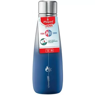 Maped Picnik Bidon Ze Stali Nierdzewnej Niebieski 500 Ml - Bidony dla dzieci - miniaturka - grafika 1