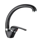 Baterie kuchenne - Kuchinox Bateria zlewozmywakowa stojąca z wylewką F, INGA czarny - miniaturka - grafika 1