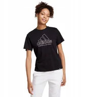 Koszulki i topy damskie - Koszulka damska adidas Xpress Logo czarna IW5161 M - miniaturka - grafika 1