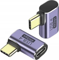 Wtyczki i adaptery - Adapter PremiumCord USB-C na USB-C, USB 4.0, kątowy 90° - miniaturka - grafika 1
