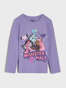 Sinsay - Koszulka z długimi rękawami Monster High - fioletowy - Koszulki dla dziewczynek - miniaturka - grafika 1